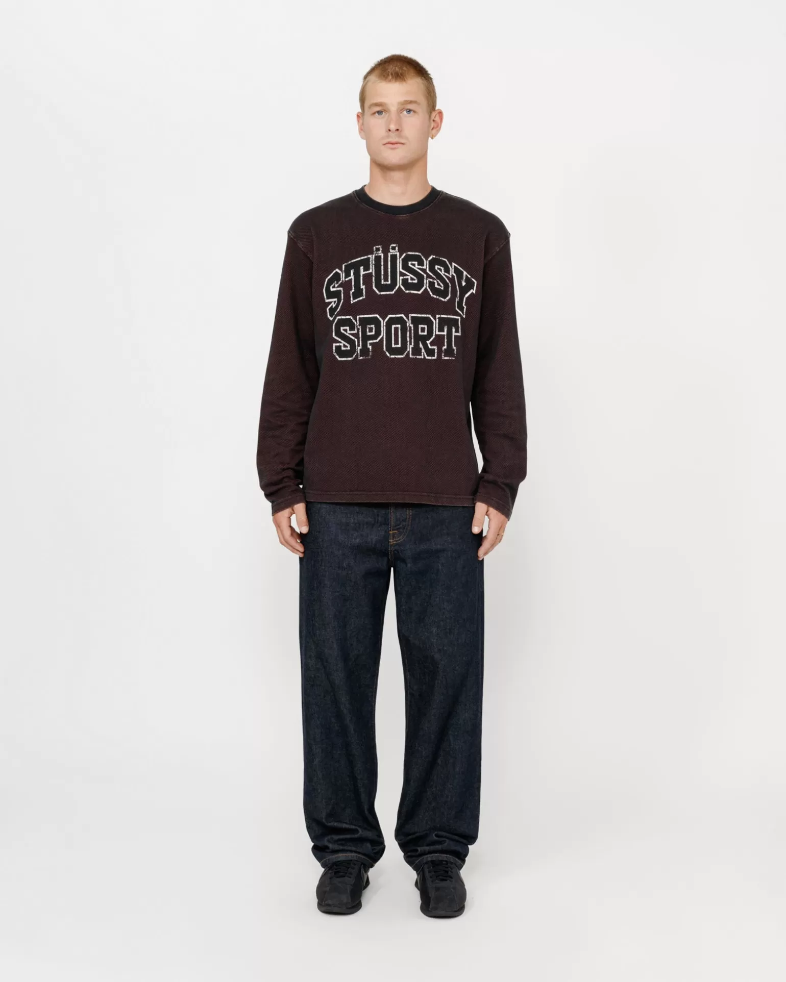 Stüssy Knits>2 TONE COTTON MESH CREW