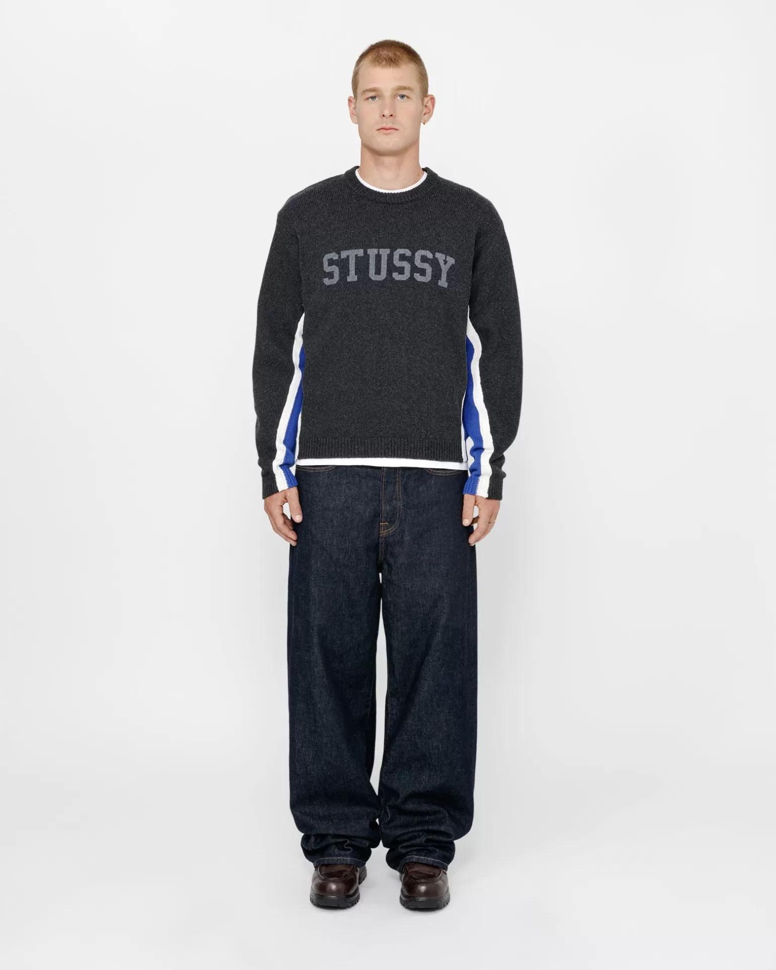 Stüssy Knits>CONTRAST STRIPE CREW