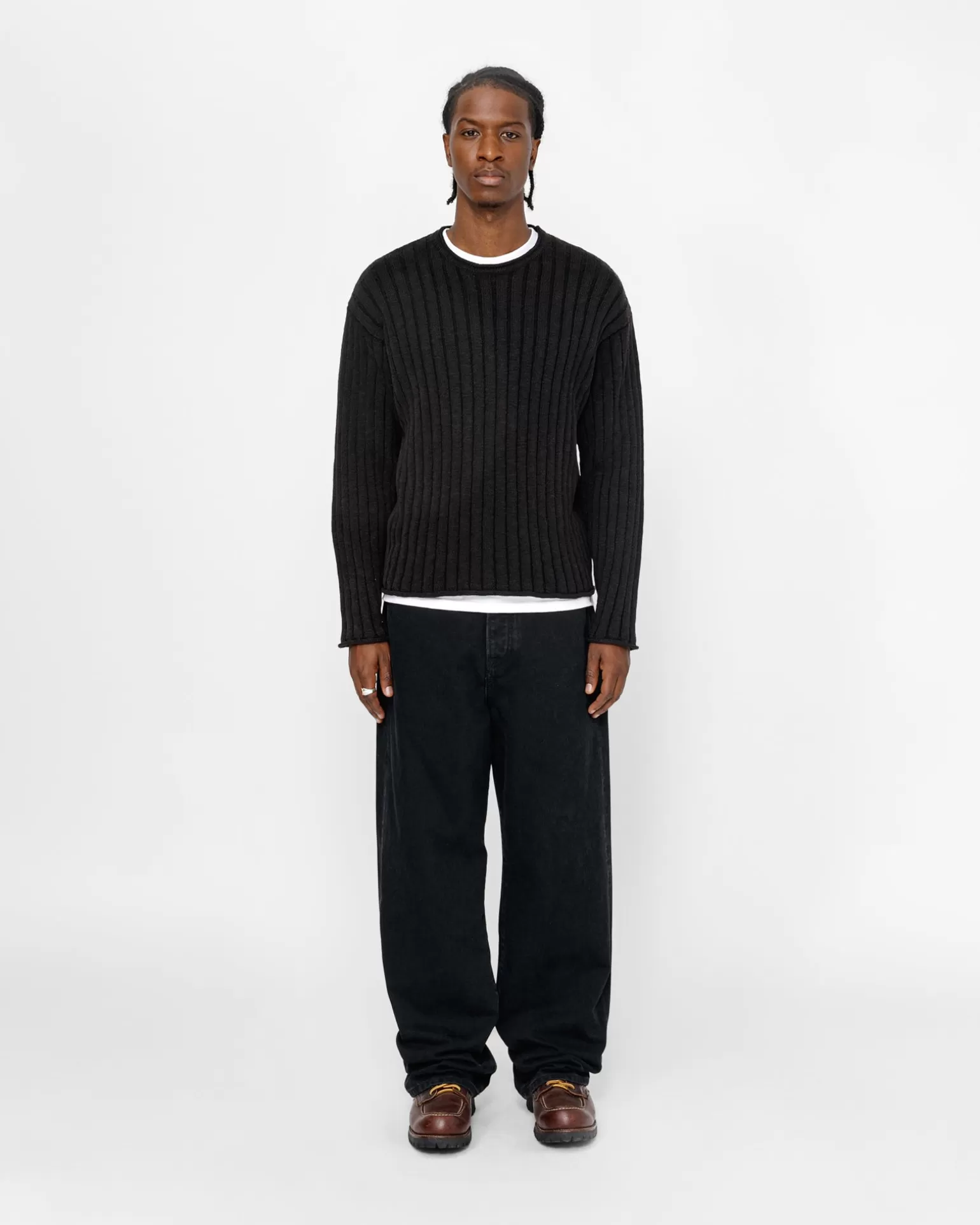 Stüssy Knits>COTTON SLUB RIB CREW