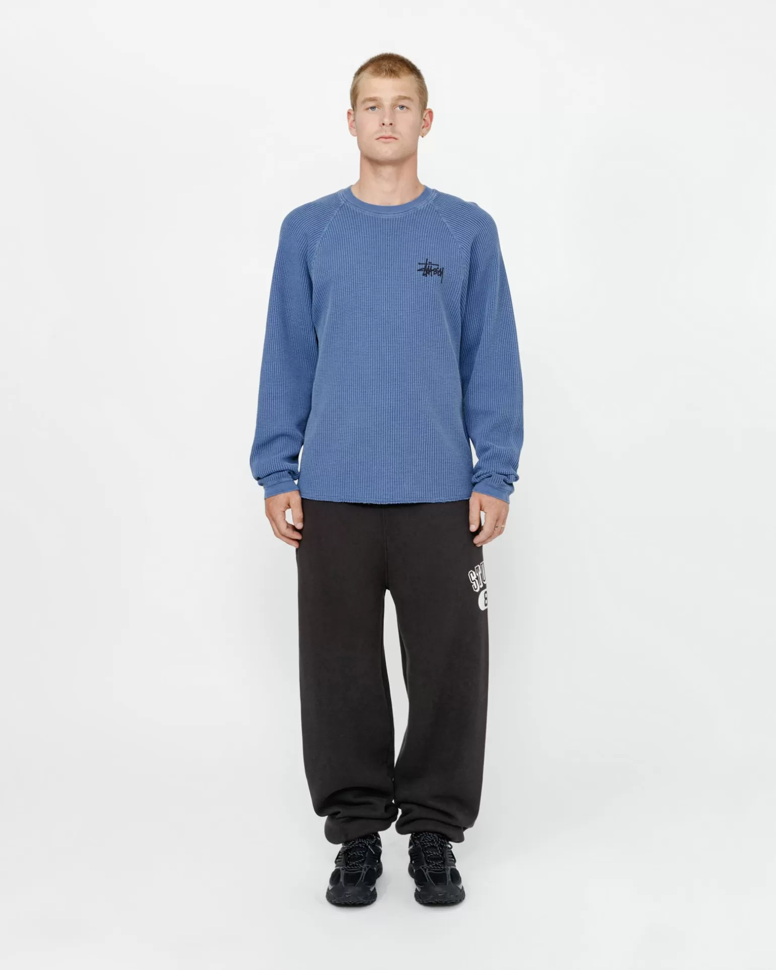 Stüssy T-Shirts>RAGLAN THERMAL LS CREW