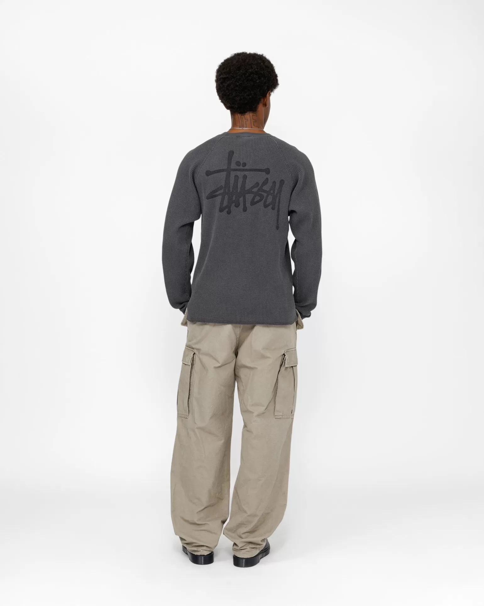 Stüssy T-Shirts>RAGLAN THERMAL LS CREW