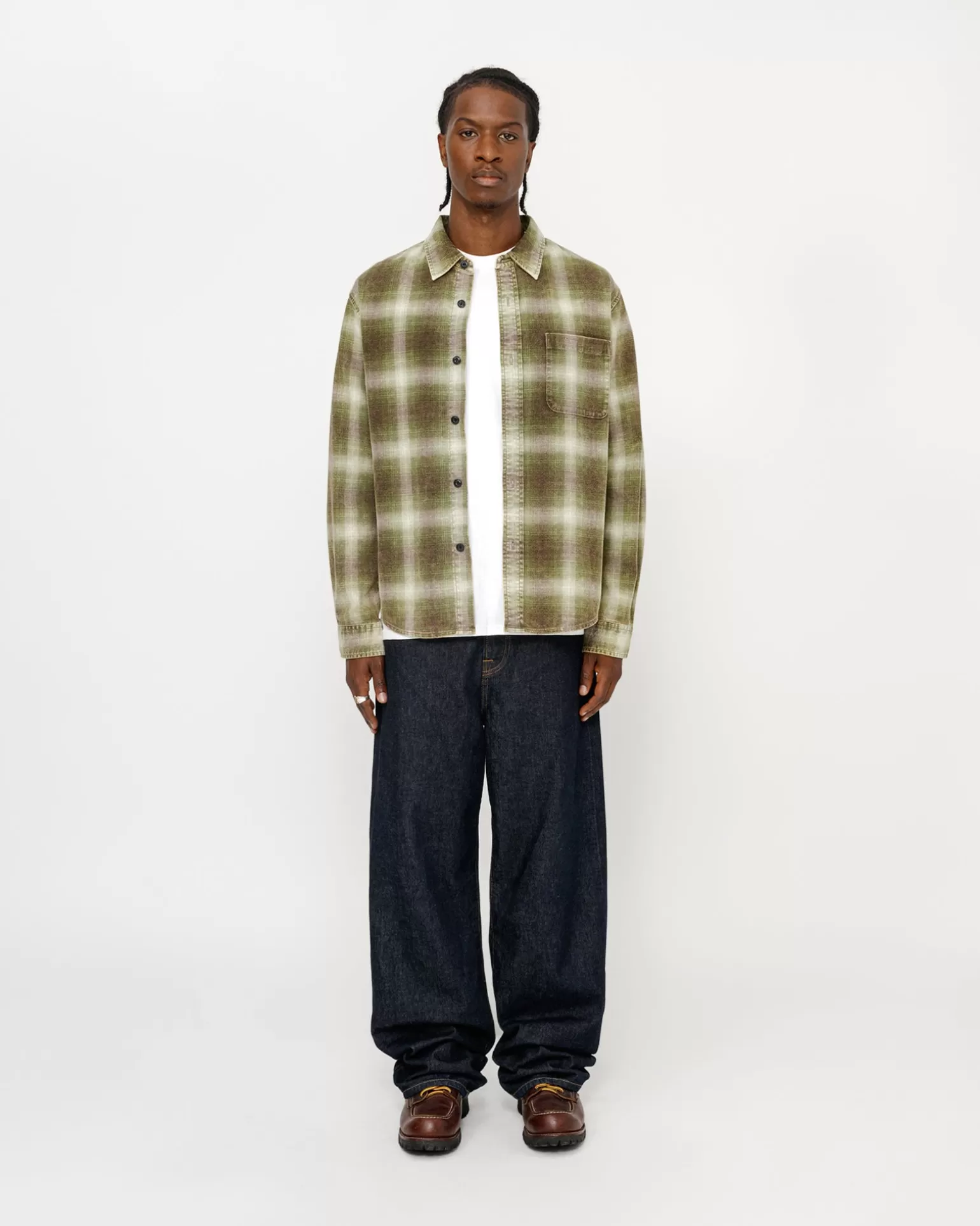 Stüssy Chemises>ROCCO FLANNEL PLAID SHIRT