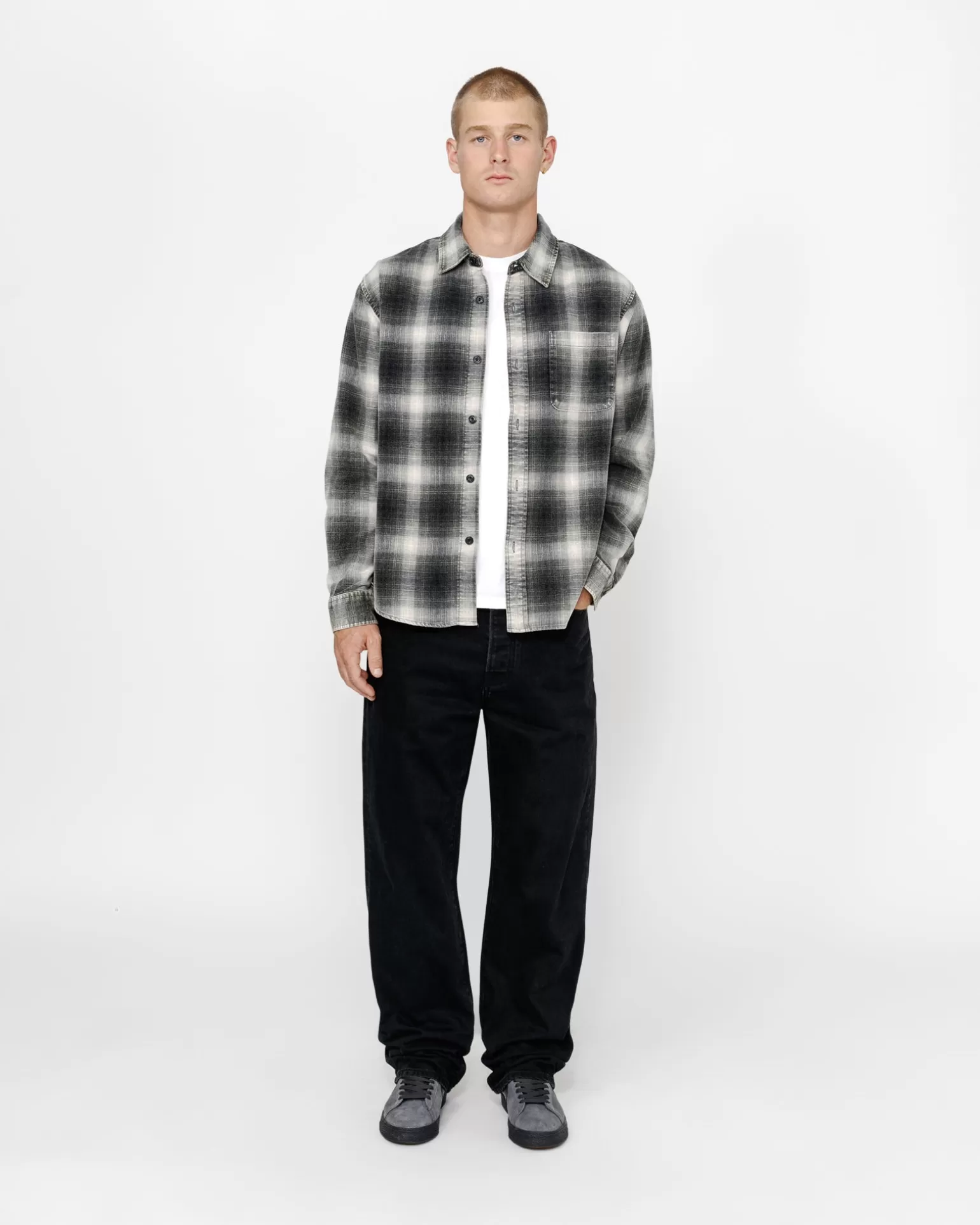 Stüssy Chemises>ROCCO FLANNEL PLAID SHIRT