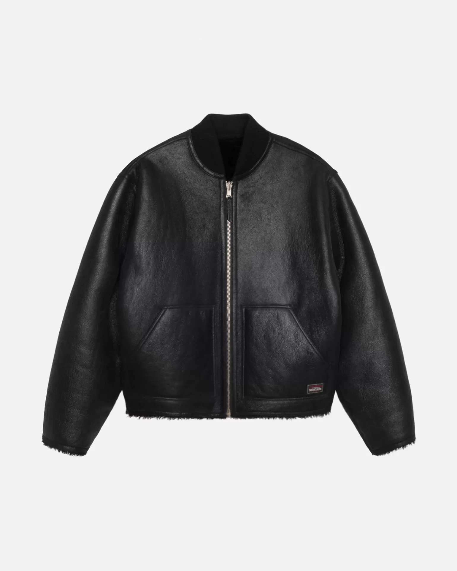 Stüssy Vestes>SHEARLING REVERSIBLE BOMBER