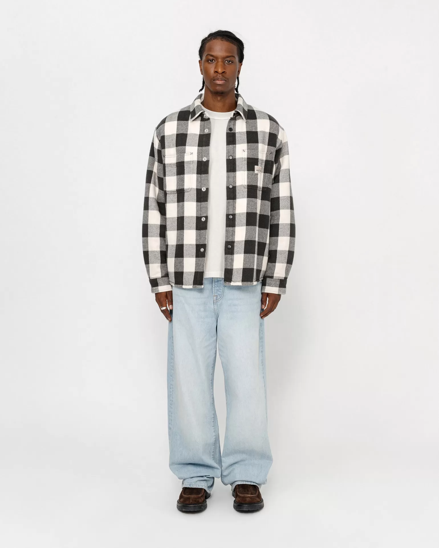 Stüssy Chemises | Vestes>SHERPA LINED BUFFALO PLAID SHIRT