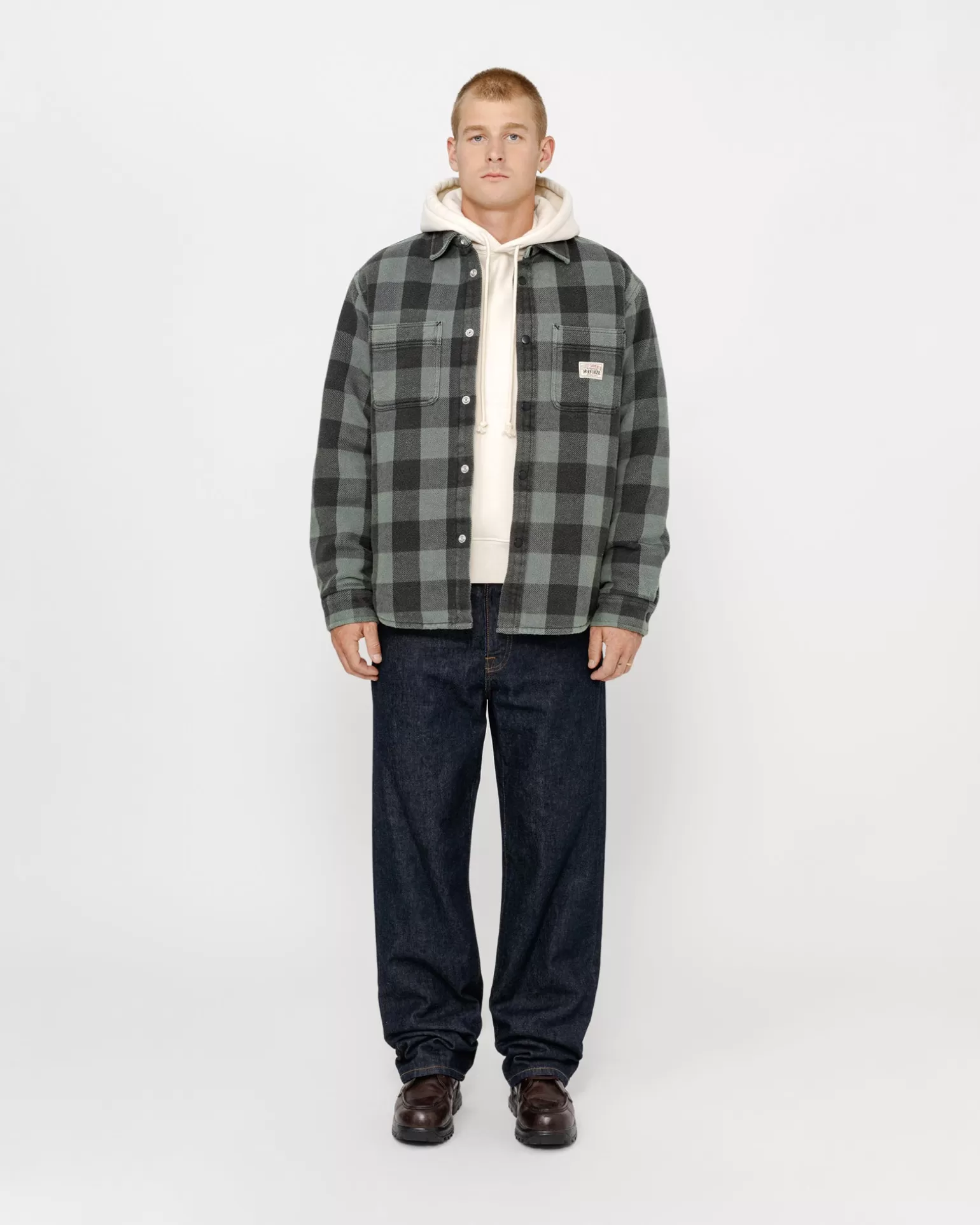 Stüssy Chemises | Vestes>SHERPA LINED BUFFALO PLAID SHIRT