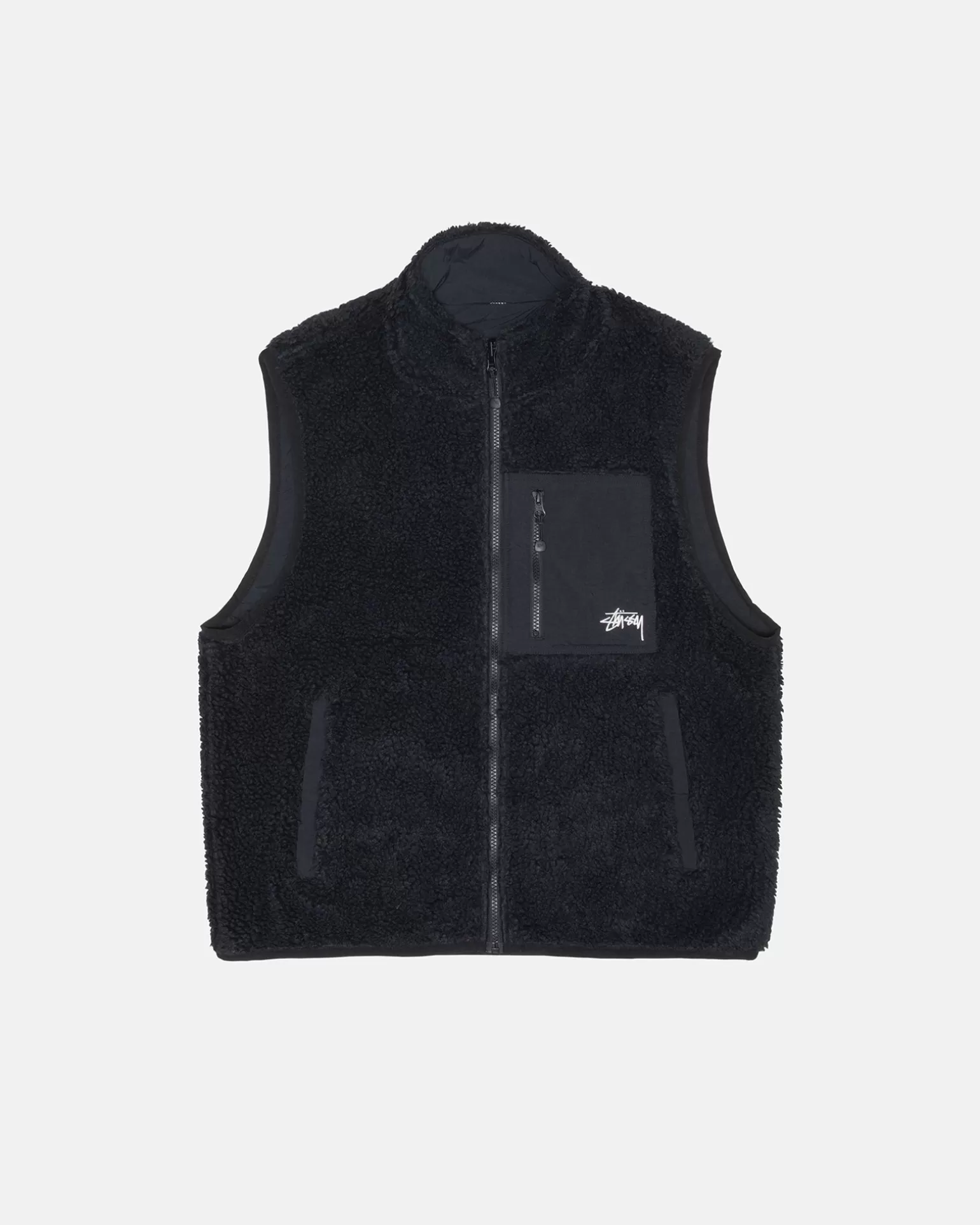 Stüssy Vestes>SHERPA REVERSIBLE VEST