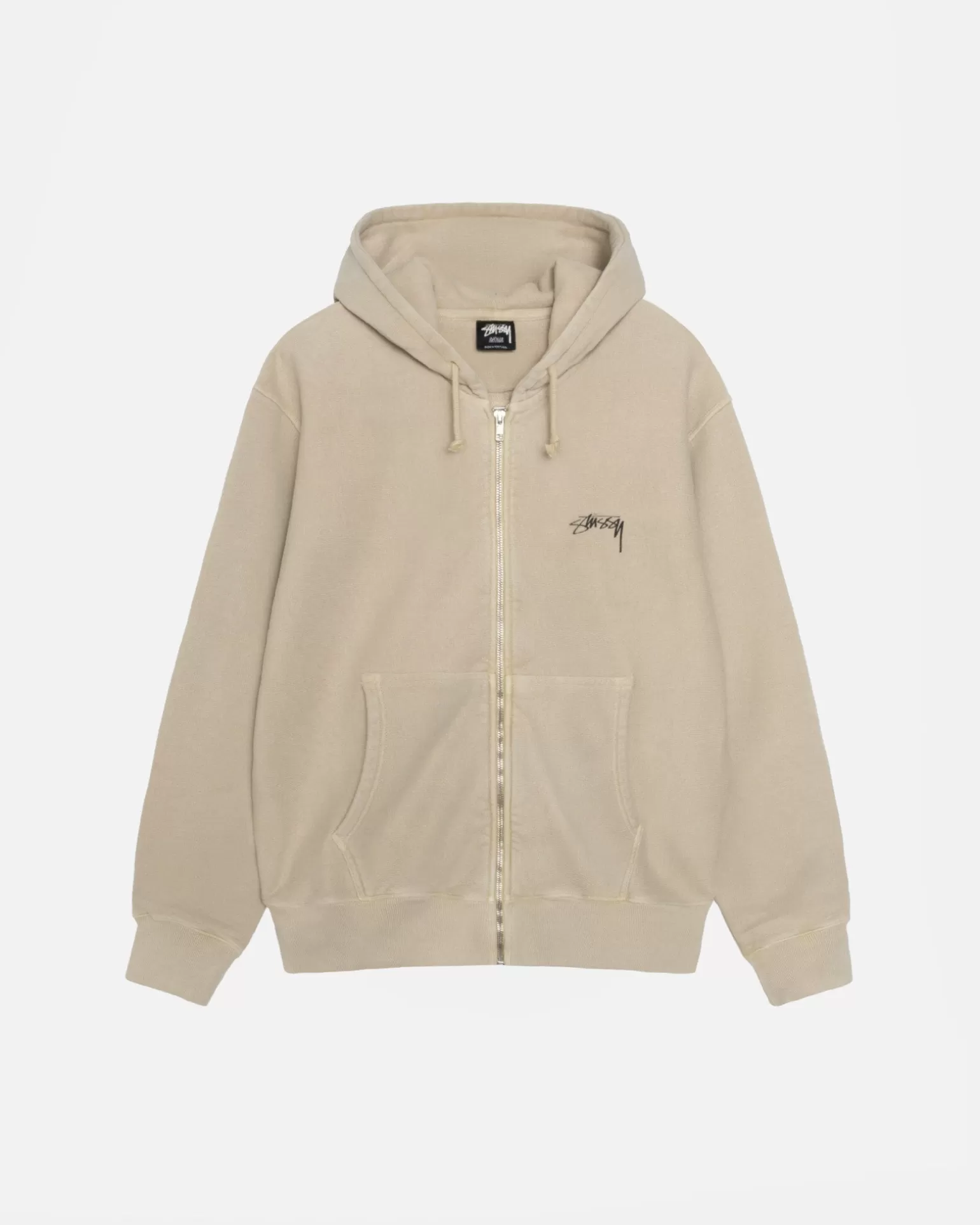 Stüssy Hoodies>SMOOTH STOCK ZIP HOODIE PIGMENT DYED