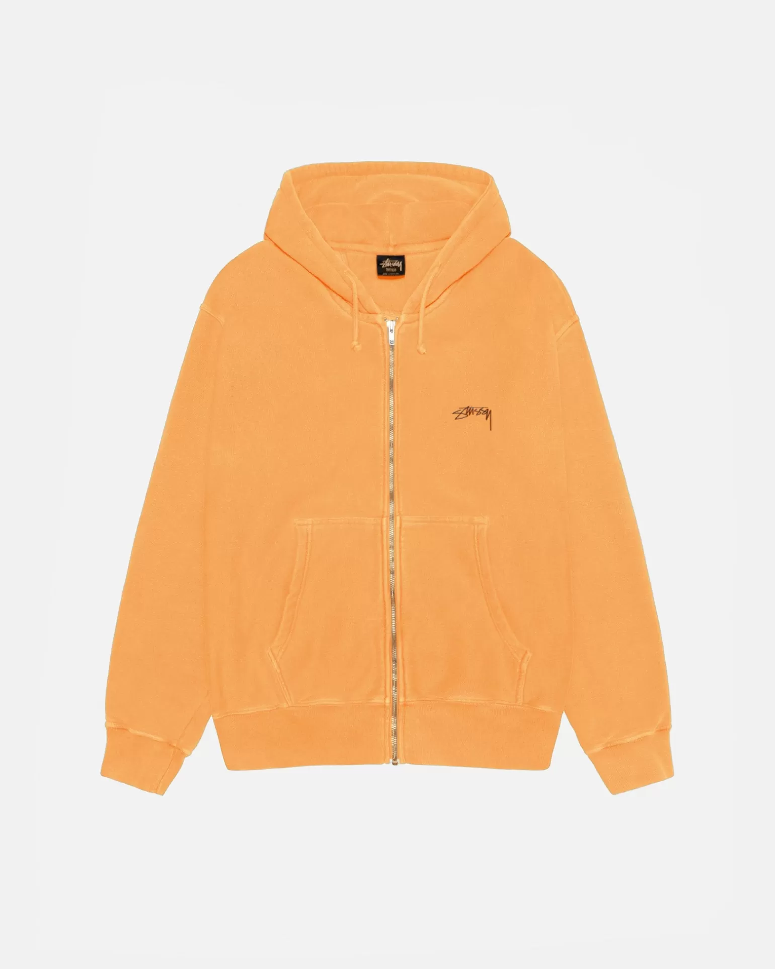 Stüssy Hoodies>SMOOTH STOCK ZIP HOODIE PIGMENT DYED