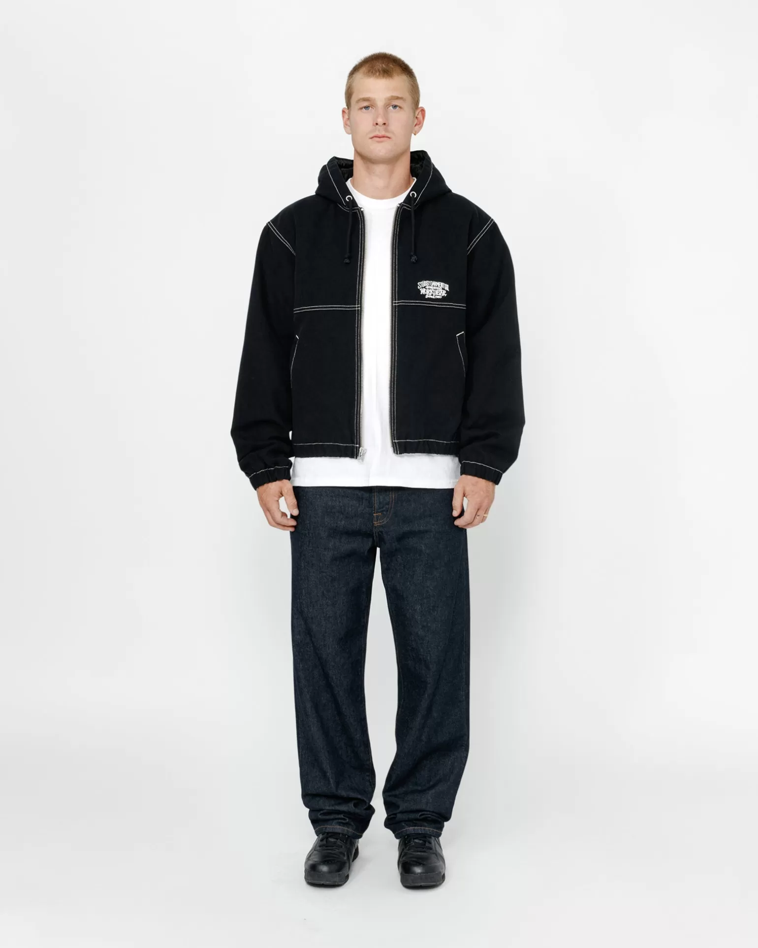 Stüssy Vestes>WORK JACKET CONTRAST STITCH